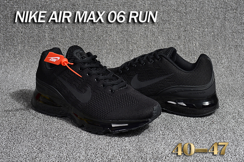 Nike Air Max 06 Run All Black Shoes - Click Image to Close